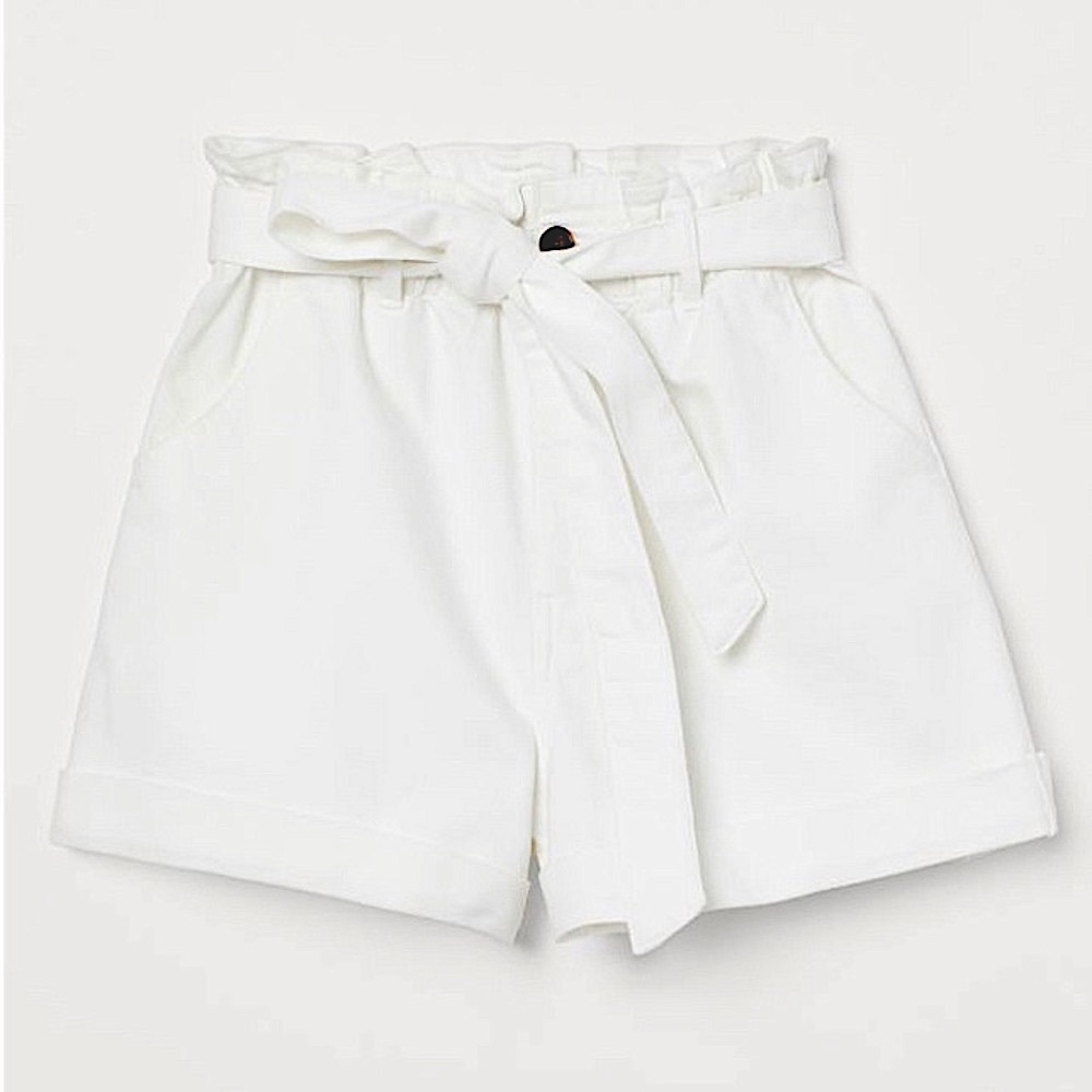 White Paperbag Shorts ~ H&M